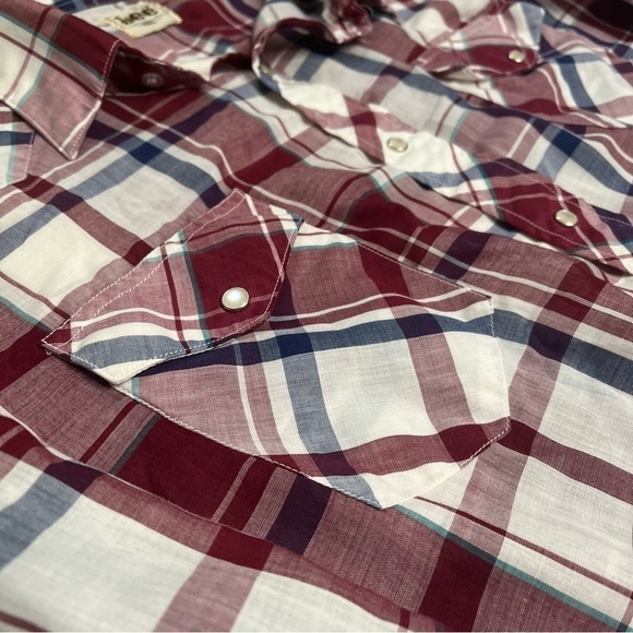 Vintage LEE Brand Western Shirts Pearl Snap Plaid Multicolor Size XXL - Picture 4 of 6